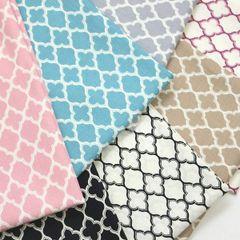 【7枚入り】YUWA カットクロス 7枚セット モロッカン「European Geometric」約50cm×50cm パッチワーク はぎれ チンツ加工 シーティング シーチング 生地 布 綿100％ ゆうパケット1セット対応 EG116513-set