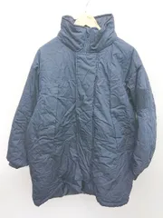 ◇ coen コーエン 2WAY ジップ 中綿 ロング カジュアル 長袖 ブルゾン サイズLARGE ネイビー系 レディース P  【1404040011962】のサムネイル
