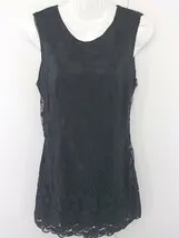 ◇ LORENA CONTI フランス製 花柄 刺<!-利用不可文字-!> ノースリーブ ミニ ワンピース ブラック レディース  【1206010010360】