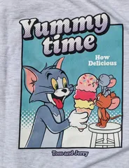 #トムとジェリー　#トムとジェリー　#半袖シャツ　#古着 #トレーナー生地　#グレー　#キャラクター　#サイズL