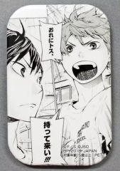 少年ジャンプ 50周年 スクエア 缶バッジ ハイキュー 日向翔陽 影山飛雄