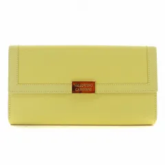 ヴァレンティノ ガラヴァーニ VALENTINO GARAVANI 長財布 三つ折り レザー がま口 ロゴ ゴールド金具 黄色 イエロー /XZ ■GY18のサムネイル