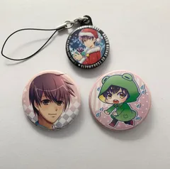 【まとめ売り】 カエル畑DEつかまえて 広瀬優希 缶バッジ 缶ストラップ 3点セット