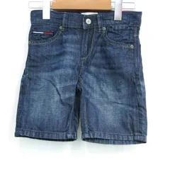 トミーヒルフィガー デニムパンツ ボトムス ハーフパンツ ジーンズ リネン混 キッズ 男の子用 122サイズ ネイビー TOMMY HILFIGER 【中古】