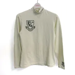 パーリーゲイツ 長袖Ｔシャツ トップス ハイネック ストレッチ ゴルフウエア レディース 2サイズ オフホワイト PEARLY GATES 【中古】