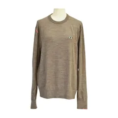 ユニクロ アニヤハインドマーチ UNIQLO メリノクルーネックセーター ブラウン サイズ L レディース F-M13597