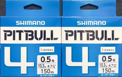 最安値  PEライン シマノ PL-M54R PITBULL(ピットブル)4  2個セット 150m スーパーブルー 釣り糸