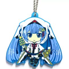 [중고]키링 하츠네 미쿠(단조 무녀 Ver.) [하츠네 미쿠 넨도로이드뿌라스 SNOWMIKU2019 10th Anniversary 캡슐 러버 키 체인 제2탄]