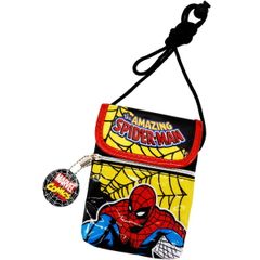 スパイダーマン ショルダーミニポーチ（クモの巣黄色） マーベル ポシェット メール便対応