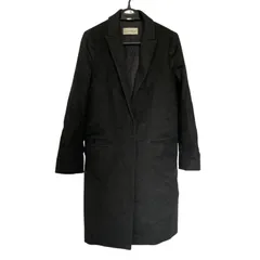 LA7701 カルバンクライン カシミヤ ロングコート ブラック 4 中古・古着通販】Calvin Klein (カルバンクライン) カシミヤ混