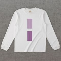 和柄長袖Tシャツ　小紋 縞 -彩・角- ［長袖］