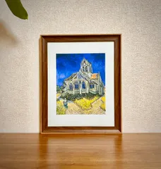 新品☆額縁付アートポスター☆フィンセント・ファン・ゴッホ☆Vincent van Gogh☆The Church at Auvers☆99