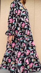 ジバンシィ ワンピース ノーカラージャケット 総柄 マルチカラー