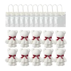 新品 Fi's+7 クマさんタオル ホワイト10個セット プチギフト 10個入り ハンカチ お祝い お返し 結婚 退職 卒園 卒業 返礼品 プレゼント タオルベア パーティー ハンドタオル 吸水 白色 イベント お楽しみ会 子ども会