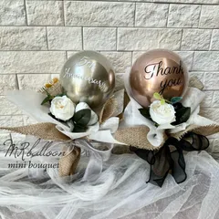 ♥大量注文も可能！発表会ギフトにも・・❤︎麻布ラッピング❤︎お色指定&文字入れ無料❤︎ラウンドバルーンブーケ