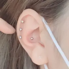 マグネットピアス フェイクピアス シルバー