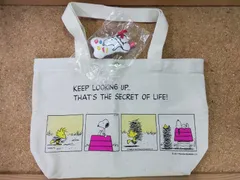 E10-22250217-60 SNOOPY　スヌーピー　トートバッグ ＆ ストラップ 2点セット 美品 サイズ：24*27ｃｍ