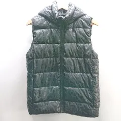 ◇ GAP ギャップ レオパード柄 - 中綿ダウンベスト サイズM ブラック メンズ E  【1406050069421】