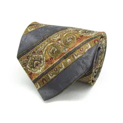 ピエールカルダン ブランド ネクタイ シルク ストライプ柄 小紋柄 メンズ グレー Pierre Cardin 【中古】