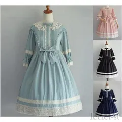 ゴスロリワンピ 大きいサイズ 姫系 森ガール ゴシック ロリータドレス フリルワンピース レトロ コスプレ パーティー 衣装673