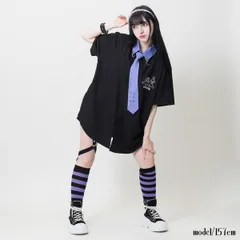 【ACDC RAG】 ムーンバニードールズ シャツ 原宿系 パンク ロック 大きいサイズ ユニセックス パープル サブカル系 新品 未開封品 正規品