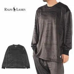 ポロ ラルフローレン ベロアTシャツ 長袖 ロンT M L XL サイズ アンダーウェア インナー 部屋着 パジャマ ルーム スリープ ウェア メンズ レディース ブラック 黒 POLO RALPH LAUREN 長袖 ppvlcr ポニー メンズ トップス
