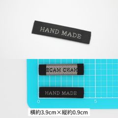 【2枚パック】韓国製 HAND MADE 柄 刺繍タグ （折り返し無し）sgk-34-f-2p