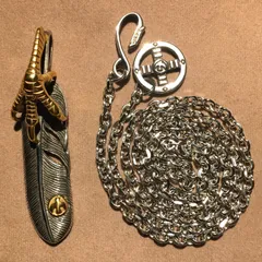 特大金爪　フェザー　ネックレス【イーグルフック&ホイール付】