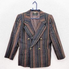 Yves Saint Laurent ストライプ テーラードジャケット M - メルカリ