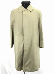 イギリス製★アクアスキュータム★ステンカラーコート【M/ベージュ】比翼仕立て/センターベント/内ポケット/シンプル/Aquascutum◆BC153W<sale>