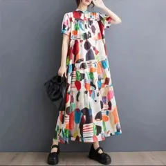 【新品】モード系大きいサイズ　シャツロングワンピース半袖　黒　春夏秋