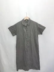 ◇ ⊂ 無印良品 ムジルシリョウヒン 綿 半袖 ロング ワンピース サイズXS～S ブラウン レディース E  【1502060017138】