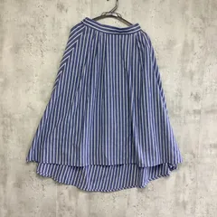Petit Honfleur  プチオンフルール　ロングフレアスカート　ブルー×白　ストライプ柄　レディース　Mサイズ