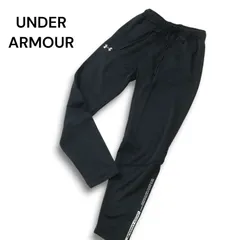 【美品】UNDER ARMOUR アンダーアーマー 秋冬 ロゴ 裏起毛 ジャージ★ トラック パンツ Sz.SM メンズ 黒 トレーニング