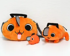 [NI] チェンソーマン　ポチタ　ぬいぐるみ　フェイス ポシェット　シリコン ポーチ 小銭入れ　 アミューズメント景品　3点まとめて