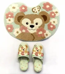 【中古】雑貨 ダッフィー トイレマット＆スリッパ 「ダッフィー＆フレンズのスプリング・イン・ブルーム」 東京ディズニーシー限定