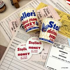 444・R-1956　アメリカ　1950年　蜂蜜用ミニカップ　1個　ヴィンテージ　蜂蜜　紙カップ　キャップ　ミルクキャップ　ジャンクジャーナル　ハンドメイド　小物　撮影小物　インテリア　アメリカヴィンテージ　海外紙もの