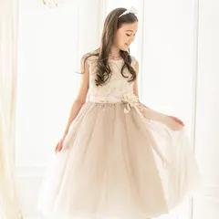【ゴールド】ローズラメチュールキッズドレス TAK キッズ キャサリンコテージ
