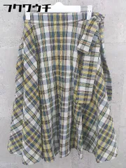 ◇ UNIQLO × JW ANDERSON ジェイダブリューアンダーソン チェック 膝下丈 スカート サイズW61㎝ H88㎝ マルチ レディース 【中古】 【1002802380372】