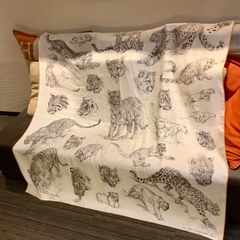 ★お盆期間限定価格★  エルメス HERMES ロベールダレのアトリエ 大判 ストール ショール スカーフ カシミヤ シルク カシシル 140 L75/T120