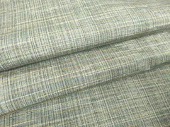 平和屋着物▽上質な紬　単衣　格子　正絹　逸品　DAAT9687az