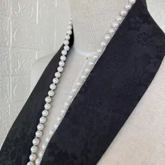 即日発送【重ね襟（重ね衿）伊達衿】暗紋付き 桜＆パールデザイン｜成人式・卒業式におすすめ　新年会 女性用半襟 重ね衿 伊達衿 着付け小物 重ねえり 振袖 袴 成人式 前撮り 着物 浴衣 送料無料 工場直販