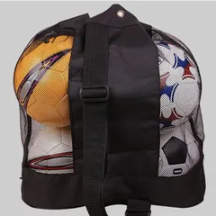 Life2キク ピュアシーク 5-6個入れ サッカーグッズ ボールバッグ ボール入れ ボール収納袋 球袋 バレーボール バスケットボール 底部防水 ボールネット( ブラック)のサムネイル