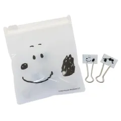 【メール便】スヌーピー クリップ ダブルクリップ フェイス ピーナッツ S＆C 事務用品 キャラクター グッズ 