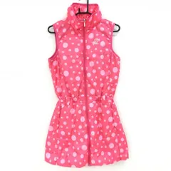 【美品】スリクソン 中綿ノースリーブワンピース ピンク ドット レディース M ゴルフウェア SRIXON