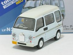 スバル サンバー ディアス クラシック 40thアニバーサリー（水色／白）98年式 LV-N249f【トミーテック社1/64ミニカー】【トミカの時】