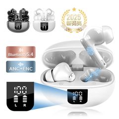 完全ワイヤレスイヤホン TWSイヤホン カナル型 フィット 音漏れ抑制 Bluetooth5.4 安定 低遅延 Hi-Fi 高音質 マイク内蔵 ハンズフリー通話 ANC+ENCノイズキャンセリング クリア通話 軽量 タッチ操作 長時間音楽再生 Type-C充電