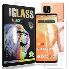 AQUOS Sense6 フィルム 【2+2枚セット- AGC旭硝子 】 aquos Sense6s ガラスフイルム 【2枚】+ レンズフィルム 【2枚】 SHG05 SH-54B ガラスフイルム SHG07 液晶保護フィルム さらさら アクオスセンス6  1