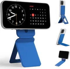 MOFT 七変化マルチスタンド MOVAS™素材 iPhone 16/15/14/13/12シリーズ対応 スマホスタンド 三脚 撮影用 トライポッド MagSafe 0~240度調整 moft カード式収納 持ち運び 自撮り/ウェブ会議/撮影 サファイアブルーのサムネイル
