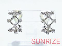 K18WG/K14WG ダイヤモンド ピアス【T228】